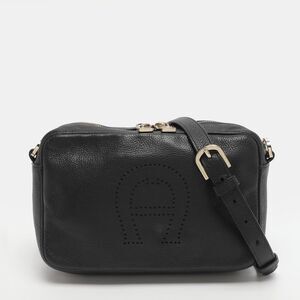 Aigner Black Leather Crossbody Bag